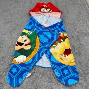 Super Mario Hooded Towel Wrap Youth Bowser Luigi